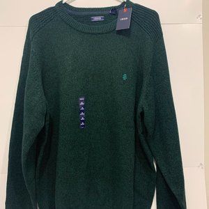 NWT large Dark Green IZOD crewneck sweater